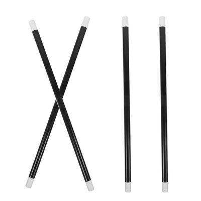 Abaodam Plastic Ma-gic Wand 4pcs Black and White Spell Casting Stick Prop for Wizard Witch Magician Costume Accessories Party Favors, Birthday Games Kit, 25.00X1.20X1.20CM