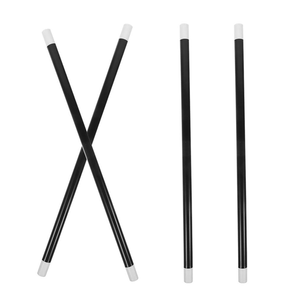 Abaodam Plastic Ma-gic Wand 4pcs Black and White Spell Casting Stick Prop for Wizard Witch Magician Costume Accessories Party Favors, Birthday Games Kit, 25.00X1.20X1.20CM