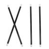 Abaodam Plastic Ma-gic Wand 4pcs Black and White Spell Casting Stick Prop for Wizard Witch Magician Costume Accessories Party Favors, Birthday Games Kit, 25.00X1.20X1.20CM view 1