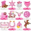 12PCS Cowgirl Party Decorations Western Cowgirl Honeycomb Centerpieces for Tables Lets Go Girls Party Decor for Birthday Baby Shower Supplies view 1