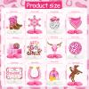 12PCS Cowgirl Party Decorations Western Cowgirl Honeycomb Centerpieces for Tables Lets Go Girls Party Decor for Birthday Baby Shower Supplies view 2