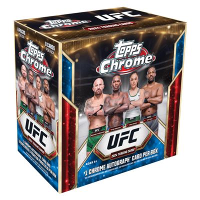 Topps UFC Chrome 2024 - Mega Box: 201-Piece Trading Card Set with 1 Autograph Card Guaranteed