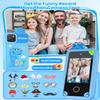 Kids Smart Phone for Boys with 32G Card & Holographic Pyramid, Christmas Birthday Gifts for Age 3-10 Kids Toys Cell Phone, 2.8" Touchscreen Toddler Learning Toy, Dual Lens, Music Player(Blue Dinosaur) view 4