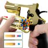 Toy GunSoft Bullet Revolver, Game Slingshot Toy Gun, Foam Blaster with Sponge Bullets, for Children Ages 8 and up (Golden) view 3