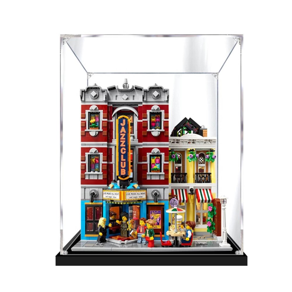 HAIWENFEIQI This Acrylic Display Box is Suitable forLego10312 Jazz Club Street View SeriesDisplay Gift Clear Box (Model not Included) (2mm)