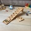 Marble Run Track Mountains Personalized Race Machine Race Wooden Maze Board Ball Run Wave Course Gift for Kids Winding Track Set Roller Set view 4