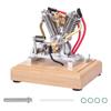 Internal Combustion Gasolin Engine, Hoglet OHV V-Twin Four-Stroke Gasoline Engine Mini Retro Motorcycle Engine Model with Pedal Start, Internal Combustion Engine Physical Toys for Adults view 1