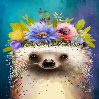35 Piece Puzzles Hedgehog with Garland Home Decor & Valentines Day Decorations - More Difficult Challenge Puzzles (Wooden Puzzles includes Beautiful Gift Box) for All Adult Beginners