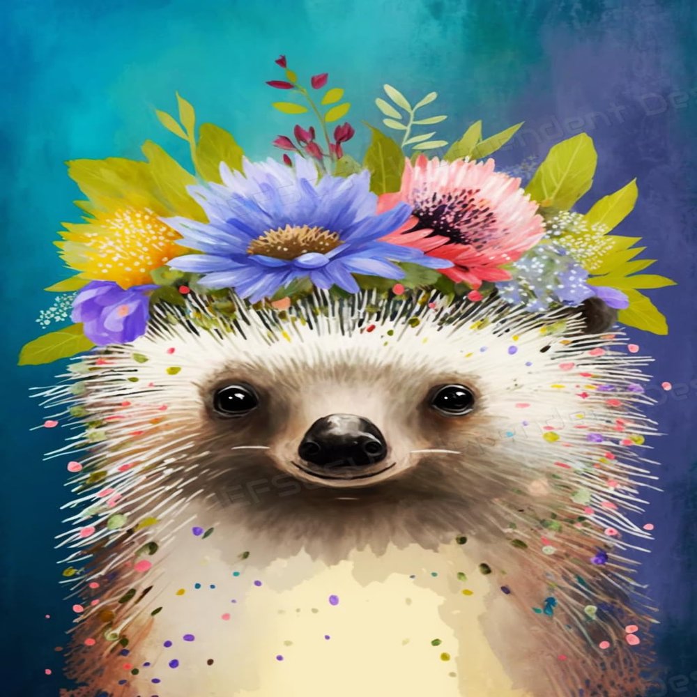 35 Piece Puzzles Hedgehog with Garland Home Decor & Valentines Day Decorations - More Difficult Challenge Puzzles (Wooden Puzzles includes Beautiful Gift Box) for All Adult Beginners