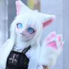 WLYEZAU Plush anime headwear, stuffed animal masks, Lolita costume accessories, headwear, Halloween cosplay hoods (Color : Green) view 4