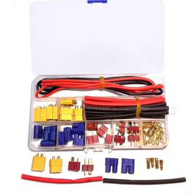 T-Plug EC3 XT60 Connectors Set with 14AWG Silicone Wire & Heat Shrink Tubes