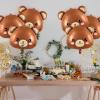 10 Pcs Large Bear Balloons,22 Inch Bear Head Balloon Brown Bear Foil Balloons,Bear Shaped Animal Balloons for Birthday Party Baby Shower Jungle Theme Party Decoration view 3