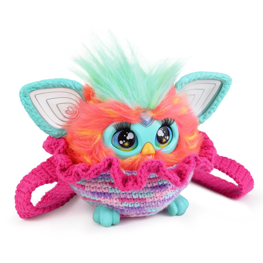Crochet Bag Compatible with Furby Cotton Candy and Purple, Handmade, Washable