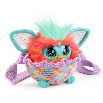 Crochet Carrier Compatible with Furby Cotton Candy and Tie Dye, Handmade, Macaron Color