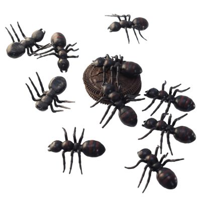 KDUPUP 10PCS Fake Giant Ants Queen Black Ant Realistic Ant Decor Supplies