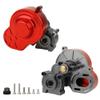 Pothyes All Metal Complete Gearbox Transmission with Motor Gears for 313mm Wheelbase 1/10 RC Crawler Truck Axial SCX10 & SCX10 II DIY Upgrade Parts (red-Titanium) view 2