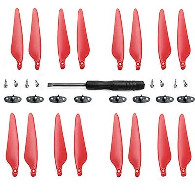 16 Pieces of Propeller/Fit for Hubsan Zino PRO Zino 2 H117S Aerial Four-axis Aircraft Accessories Remote Drone CW CCW Shovel and Cli (Color : Red)