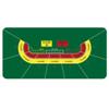 LGRFUXIN Premium Texas Hold'em Table Rubber Mat, 8 Players Folding Portable Poker Table Top Layout w/Carrying Bag for Poker Games, Blackjack, Casino,Yellow,M view 1
