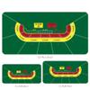 LGRFUXIN Premium Texas Hold'em Table Rubber Mat, 8 Players Folding Portable Poker Table Top Layout w/Carrying Bag for Poker Games, Blackjack, Casino,Yellow,M view 2