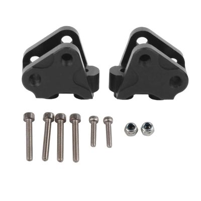 Pilipane RC Car Metal Shock Linkage Mount Front Rear Lower CNC Aluminum Upgrade Part for SCX10 II AXIAL 90047 90046 (Black)