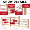 Saysurey 8 Pcs Mini 20-Bead Wooden Rekenrek Abacus, Abacus for Kids Math, Math Counters Manipulatives Counting Rack for Kids Educational Toys Elementary Toddlers Preschool Learning view 3