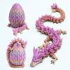 GAOFBA 12inch 3D Printed Dragon Eggs, Crystal Dragon with Egg, Dinosaur Christmas Toy, Gifts for Kids and Adults, Easter Eggs Basket Stuffers (Candy) view 1