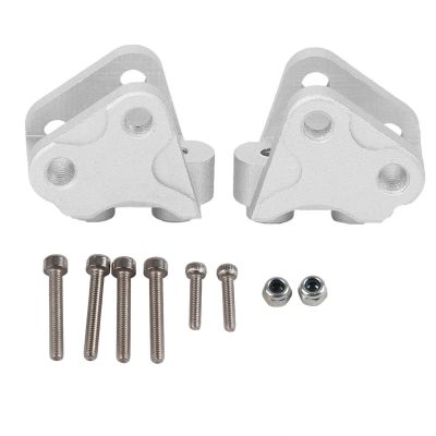 Pilipane RC Car Metal Shock Linkage Mount Front Rear Lower CNC Aluminum Upgrade Part for SCX10 II AXIAL 90047 90046 (Silver)