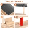 VICASKY Wooden Train Set with Double-Deck Barricade Railway Track Toys -Train Railway Playing Station Accessory Playset for Kids, Railroad Platform & Scenic Layouts 9.05 X 6.88 X 3.14 Inch view 4