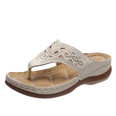 ZBYY Wedge Sandals for Womens Comfortable Slip On Flip Flops Dressy Sandal Casual Bohemian Walking Platform Sandals
