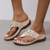 ZBYY Wedge Sandals for Womens Comfortable Slip On Flip Flops Dressy Sandal Casual Bohemian Walking Platform Sandals view 3