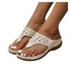 ZBYY Wedge Sandals for Womens Comfortable Slip On Flip Flops Dressy Sandal Casual Bohemian Walking Platform Sandals view 4