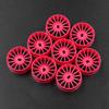 Yeah Racing WL-0167FPK Plastic Narrow Rim Set 8.5mm (Offset 0 +1 +2 +3) Pink for 1/28 AWD Mini-Z view 1