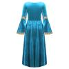 Agoky Kids Girls Renaissance Vintage Ball Gown Halloween Fancy Costume Retro Medieval Gothic Long Dress Light Blue C 10 Years view 2