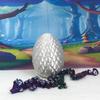 3D Printed Mushroom Dragon with Dragon Egg, Articulated Dragon, 12" Red Blue Green Mushroom Dragon, Fidget ADHD Sensory Toy D025-RGB view 1