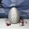 3D Printed Dragon with Dragon Egg, Articulated 12" White and Pink Mushroom Dragon, Fidget ADHD Autism Sensory Toy, Executive Desk Toy D035-WHT view 4