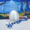 3D Printed Dragon with Dragon Egg, Articulated White and Blue Orchid Dragon, 12" Flexible Dragon, Fidget ADHD Sensory Toy Executive Desk Toy D040-WHE view 1