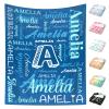 ingifta Personalized Baby Blanket with Name for Boys Girls Custom Blankets for Toddlers Kids Flannel Throw Bed Baby Birthday Gifts for Baby Shower Nursery Blanket view 1