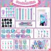 BenLouis 120Pcs Mermaid Stationery Set Party Favors for Kids view 3