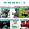 [2 Packs] Kids Car Seat Tray, Travel Tray with Cup Holder for Toddler Baby, Kids Car Seat Food Snack Organizer for Road Trip, Stroller snack Organizer Travel Must Haves Toddler Must Haves (Cyanine) view 3