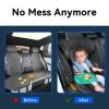 [2 Packs] Kids Car Seat Tray, Travel Tray with Cup Holder for Toddler Baby, Kids Car Seat Food Snack Organizer for Road Trip, Stroller snack Organizer Travel Must Haves Toddler Must Haves (Cyanine) view 4