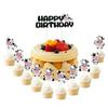1Pc Cow Happy Birthday Cake Toppers with 24Pcs Cupcake Topper, Farm Animals Cow Themed Birthday Cow Cake Cupcakes Decoration for Baby Shower Kids Boys Girls 1st Birthday Party Decorations Supplies view 2