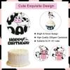 1Pc Cow Happy Birthday Cake Toppers with 24Pcs Cupcake Topper, Farm Animals Cow Themed Birthday Cow Cake Cupcakes Decoration for Baby Shower Kids Boys Girls 1st Birthday Party Decorations Supplies view 3