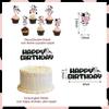 1Pc Cow Happy Birthday Cake Toppers with 24Pcs Cupcake Topper, Farm Animals Cow Themed Birthday Cow Cake Cupcakes Decoration for Baby Shower Kids Boys Girls 1st Birthday Party Decorations Supplies view 4