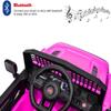 12V Ride On Car, Electric Car for Kids, 12V Ride on Toys, Kids Cars with 3 Speeds Adjustable w/Bluetooth, Parent Remote Control, Spring Suspension, AUX Port-Pink view 2