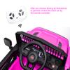 12V Ride On Car, Electric Car for Kids, 12V Ride on Toys, Kids Cars with 3 Speeds Adjustable w/Bluetooth, Parent Remote Control, Spring Suspension, AUX Port-Pink view 3