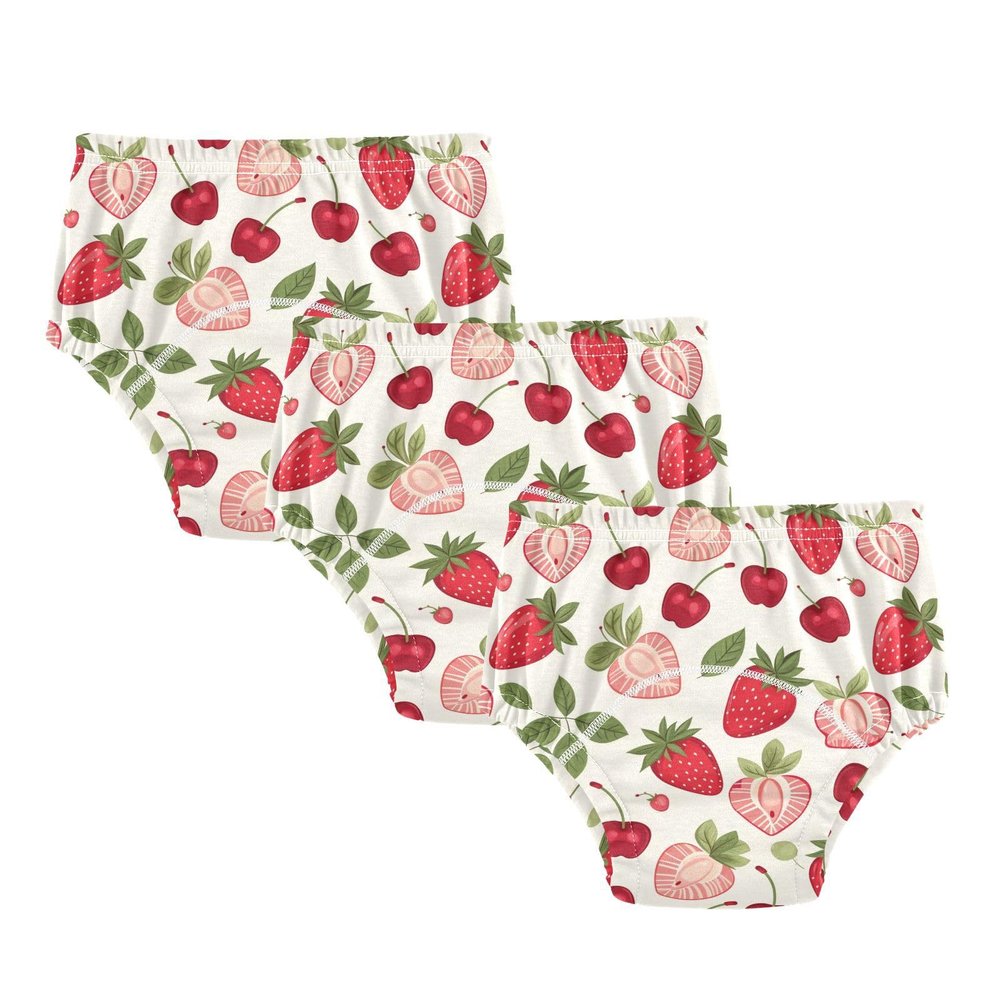 Strawberry Training Underwear Toddler Cotton Training Pants 2t-5t Reusable Potty Training Underwear for Boys Girls