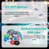 Extguds Roulette Wheel and Craps Set with Large Double Sided Felt, 10 Inch Roulette Wheel, Chip Rake, 200 Chips, Roulette Marker, 3 Dices, Perfect for Game Night Party view 4