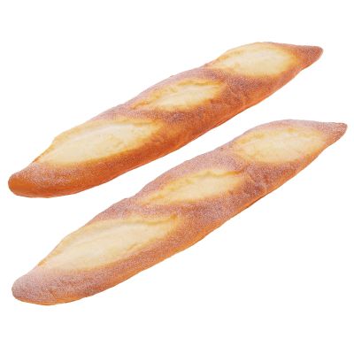 Funzhan Bakery Decoration Artificial Long Loaf Model Fake Simulation Bread Display Lifelike Faux Dessert Realistic Food Ornament Store Pub 2pcs