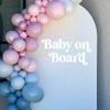 Baby On Board Baby Shower Decal - Baby On Board Sign Balloon Arch Decal,Gender Reveal Decorations for Girls and Boys,Gender Reveal Supplies view 3