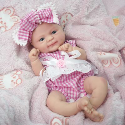 14" Reborn Baby Dolls, Full Silicone Baby, Realistic Soft Silicone Newborn Baby Doll, Real Full Body Silicone Reborn Baby Dolls with Feeding Accessories